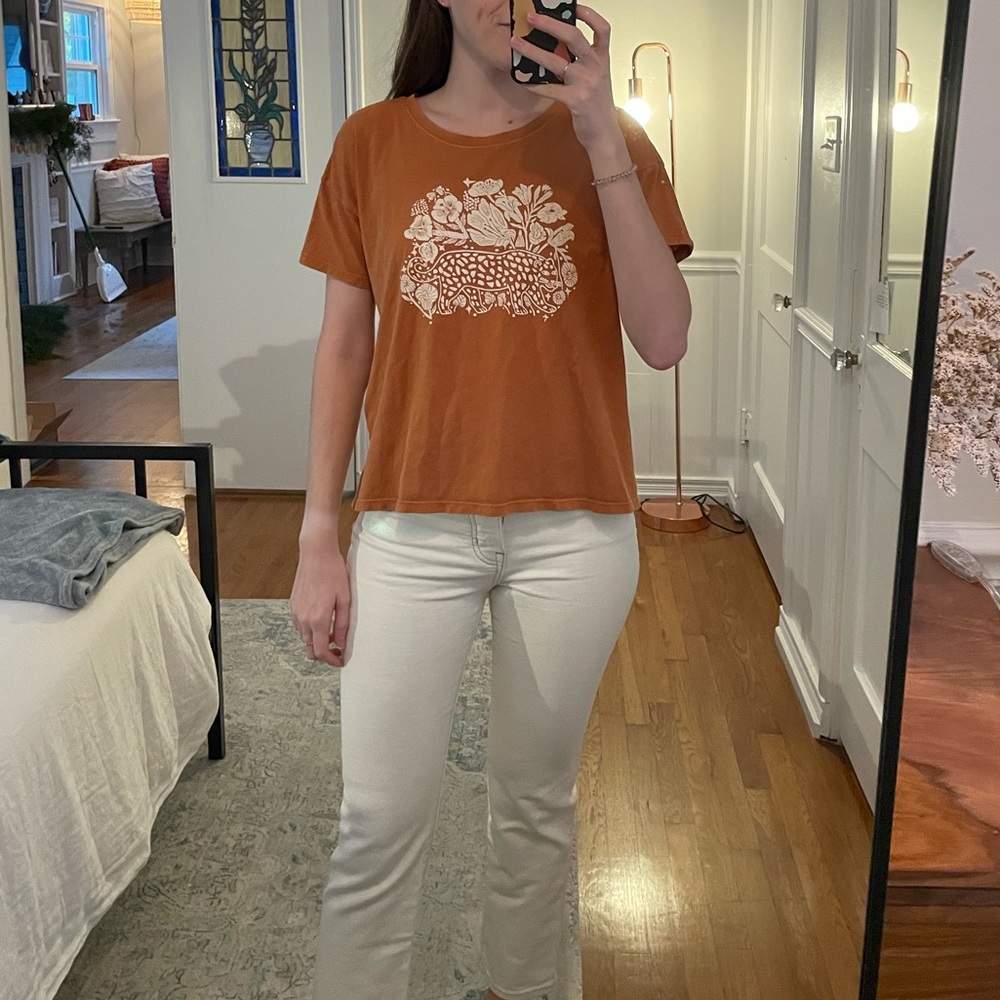 Anthropologie Flower Graphic Tee